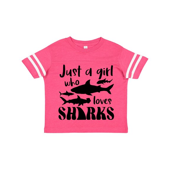 Inktastic Just a Girl Who Loves Sharks Girls Toddler T-Shirt