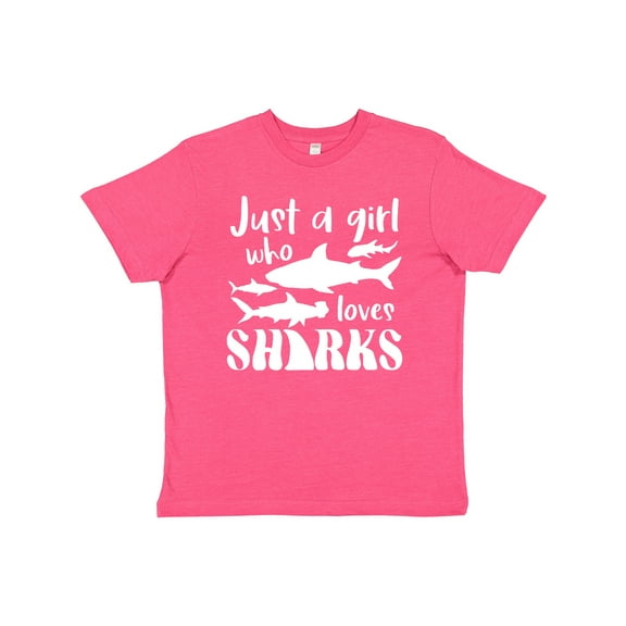 Inktastic Just a Girl Who Loves Sharks Youth T-Shirt