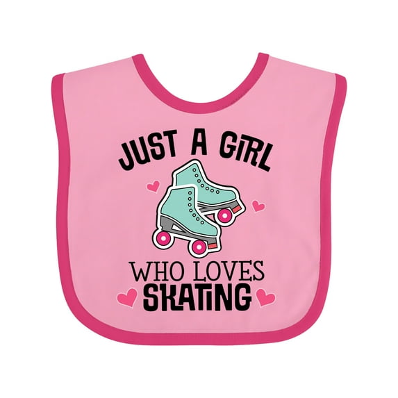 Inktastic Just a Girl Who Loves Skating Girls Baby Bib
