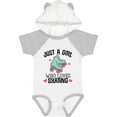 thumbnail image 1 of Inktastic Just a Girl Who Loves Skating Girls Baby Bodysuit, 1 of 5