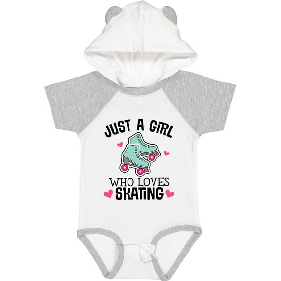 Inktastic Just a Girl Who Loves Skating Girls Baby Bodysuit