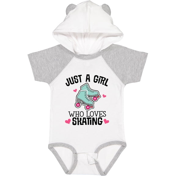 Inktastic Just a Girl Who Loves Skating Girls Baby Bodysuit
