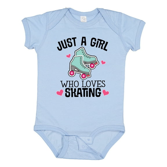 Inktastic Just a Girl Who Loves Skating Girls Baby Bodysuit