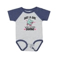 thumbnail image 1 of Inktastic Just a Girl Who Loves Skating Girls Baby Bodysuit, 1 of 5
