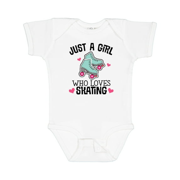 Inktastic Just a Girl Who Loves Skating Girls Baby Bodysuit