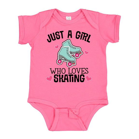 Inktastic Just a Girl Who Loves Skating Girls Baby Bodysuit