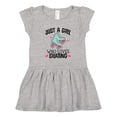 thumbnail image 1 of Inktastic Just a Girl Who Loves Skating Girls Toddler Dress, 1 of 5