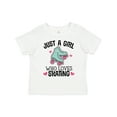 thumbnail image 1 of Inktastic Just a Girl Who Loves Skating Girls Toddler T-Shirt, 1 of 5