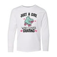 thumbnail image 1 of Inktastic Just a Girl Who Loves Skating Long Sleeve Youth T-Shirt, 1 of 5