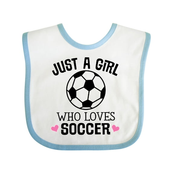 Inktastic Just a Girl Who Loves Soccer Girls Baby Bib