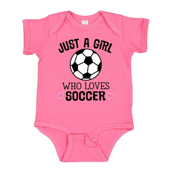 Inktastic Just a Girl Who Loves Soccer Girls Baby Bodysuit