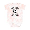 thumbnail image 1 of Inktastic Just a Girl Who Loves Soccer Girls Baby Bodysuit, 1 of 5