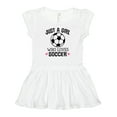 thumbnail image 1 of Inktastic Just a Girl Who Loves Soccer Girls Baby Dress, 1 of 5