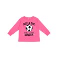 thumbnail image 1 of Inktastic Just a Girl Who Loves Soccer Girls Long Sleeve Toddler T-Shirt, 1 of 5