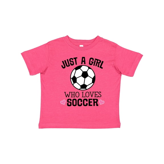 Inktastic Just a Girl Who Loves Soccer Girls Toddler T-Shirt