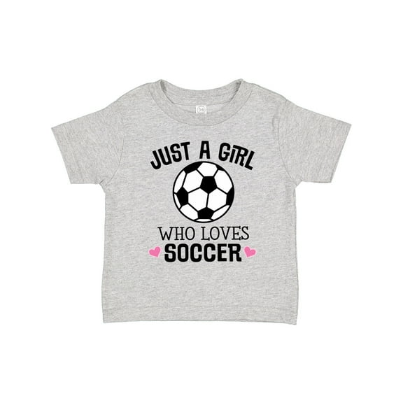 Inktastic Just a Girl Who Loves Soccer Girls Toddler T-Shirt