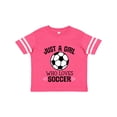 thumbnail image 1 of Inktastic Just a Girl Who Loves Soccer Girls Toddler T-Shirt, 1 of 5