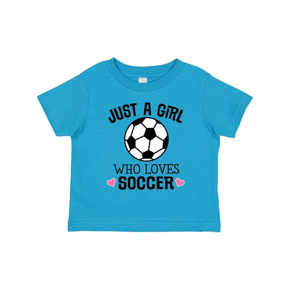 Inktastic Just a Girl Who Loves Soccer Girls Toddler T-Shirt
