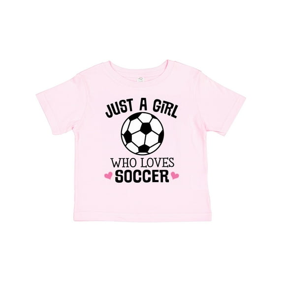 Inktastic Just a Girl Who Loves Soccer Girls Toddler T-Shirt