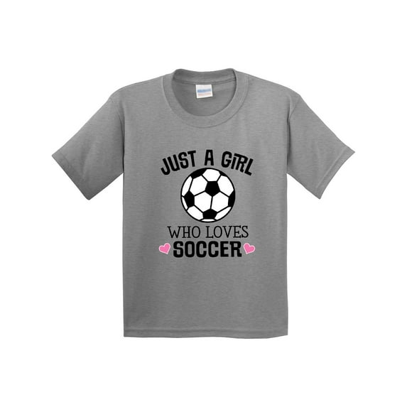 Inktastic Just a Girl Who Loves Soccer Youth T-Shirt