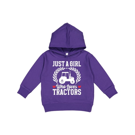 Inktastic Just a Girl Who Loves Tractors Farm Toddler Hoodie