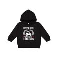 thumbnail image 1 of Inktastic Just a Girl Who Loves Tractors Farm Toddler Hoodie, 1 of 4