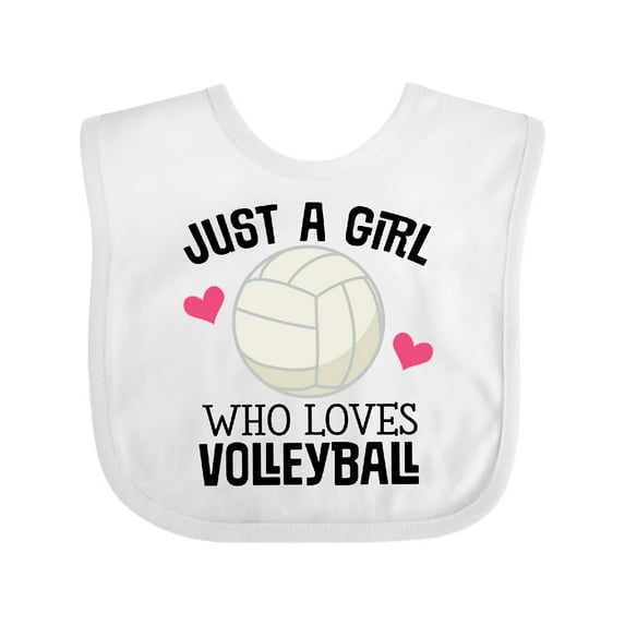 Inktastic Just a Girl Who Loves Volleyball Girls Baby Bib