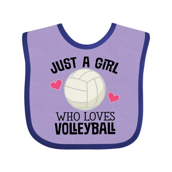 Inktastic Just a Girl Who Loves Volleyball Girls Baby Bib