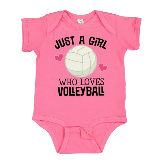 Inktastic Just a Girl Who Loves Volleyball Girls Baby Bodysuit