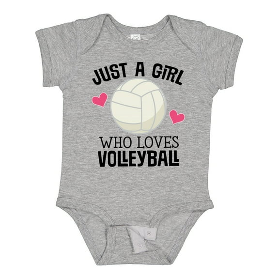 Inktastic Just a Girl Who Loves Volleyball Girls Baby Bodysuit