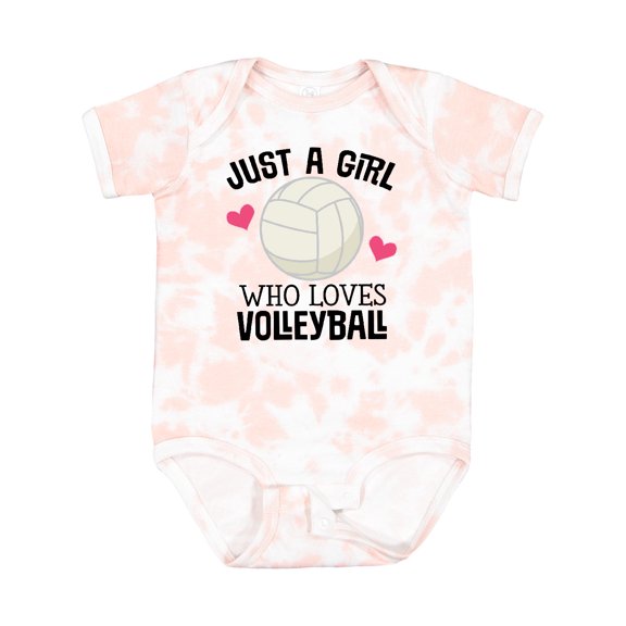Inktastic Just a Girl Who Loves Volleyball Girls Baby Bodysuit