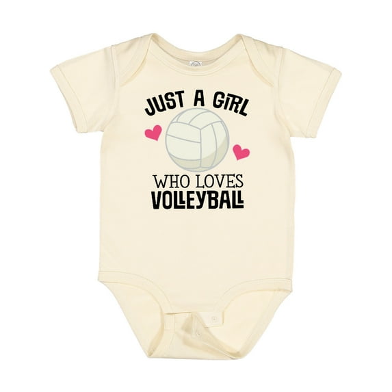 Inktastic Just a Girl Who Loves Volleyball Girls Baby Bodysuit