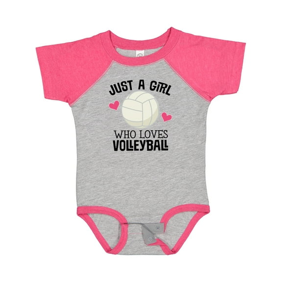 Inktastic Just a Girl Who Loves Volleyball Girls Baby Bodysuit