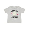 thumbnail image 1 of Inktastic Just a Girl Who Loves Volleyball Girls Baby T-Shirt, 1 of 5