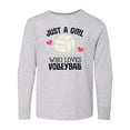 thumbnail image 1 of Inktastic Just a Girl Who Loves Volleyball Long Sleeve Youth T-Shirt, 1 of 5