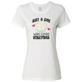 thumbnail image 1 of Inktastic Just a Girl Who Loves Volleyball Women's T-Shirt, 1 of 5