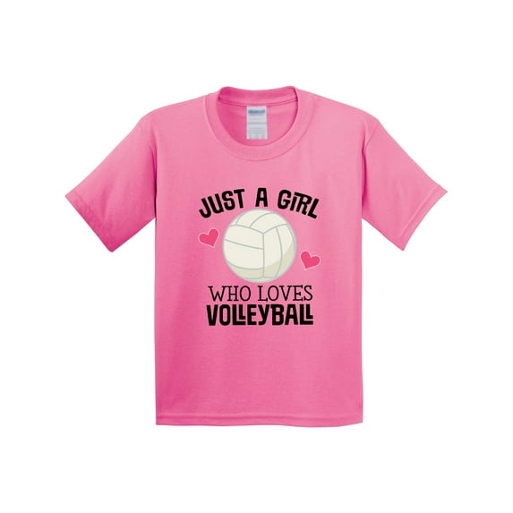 Inktastic Just a Girl Who Loves Volleyball Youth T-Shirt