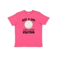 thumbnail image 1 of Inktastic Just a Girl Who Loves Volleyball Youth T-Shirt, 1 of 5