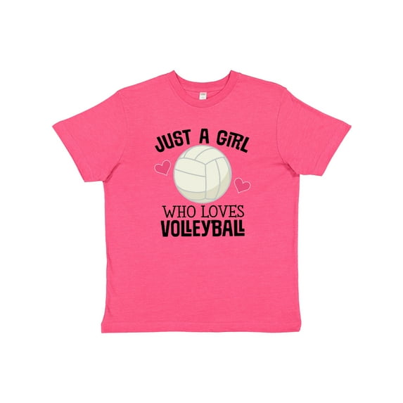 Inktastic Just a Girl Who Loves Volleyball Youth T-Shirt