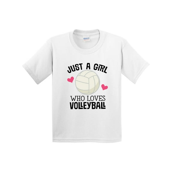 Inktastic Just a Girl Who Loves Volleyball Youth T-Shirt