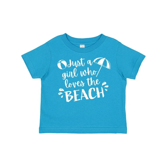 Inktastic Just a Girl Who Loves the Beach Girls Toddler T-Shirt