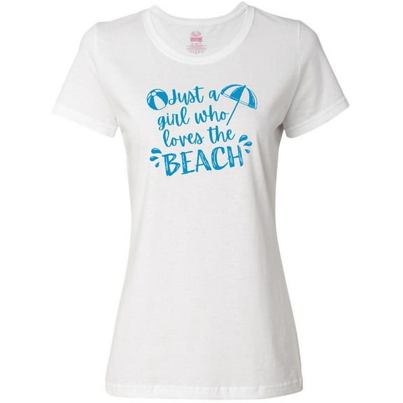 Inktastic Just a Girl Who Loves the Beach Women's T-Shirt