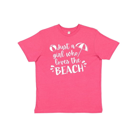 Inktastic Just a Girl Who Loves the Beach Youth T-Shirt