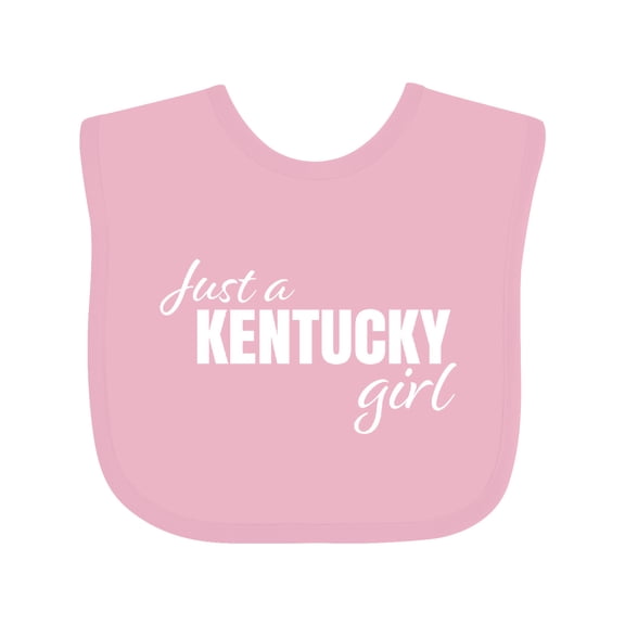 Inktastic Just a Kentucky Girl Born and Raised Girls Baby Bib