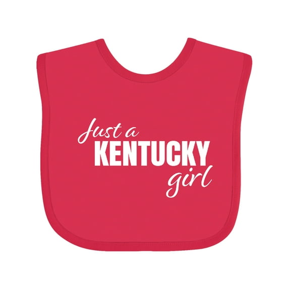 Inktastic Just a Kentucky Girl Born and Raised Girls Baby Bib