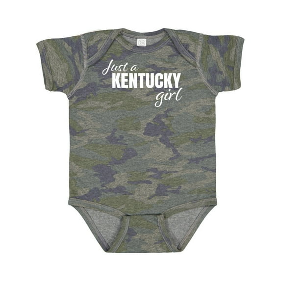 Inktastic Just a Kentucky Girl Born and Raised Girls Baby Bodysuit