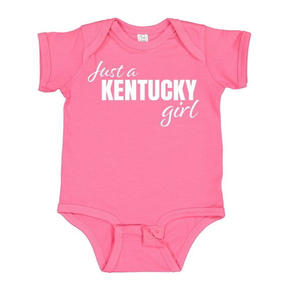 Inktastic Just a Kentucky Girl Born and Raised Girls Baby Bodysuit