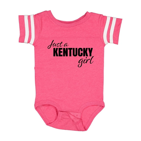 Inktastic Just a Kentucky Girl Born and Raised Girls Baby Bodysuit