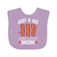 thumbnail image 1 of Inktastic Just a Kid Who Loves Bacon Boys or Girls Baby Bib, 1 of 4