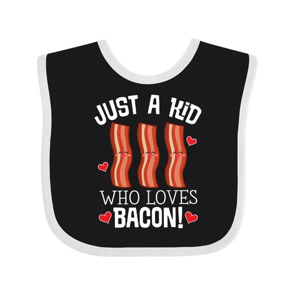 Inktastic Just a Kid Who Loves Bacon Boys or Girls Baby Bib